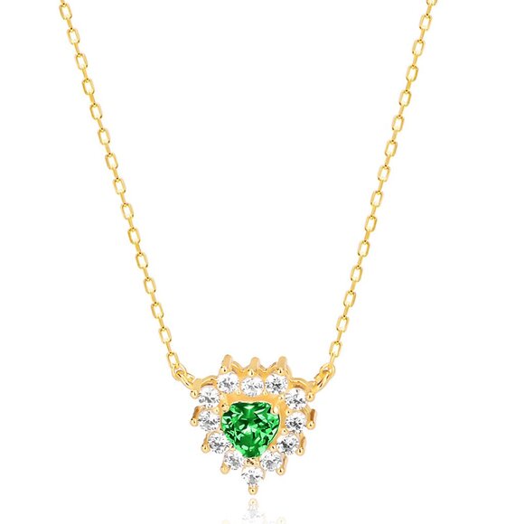 925 STERLING HEART NECKLACE WITH CUBIC ZIRKON